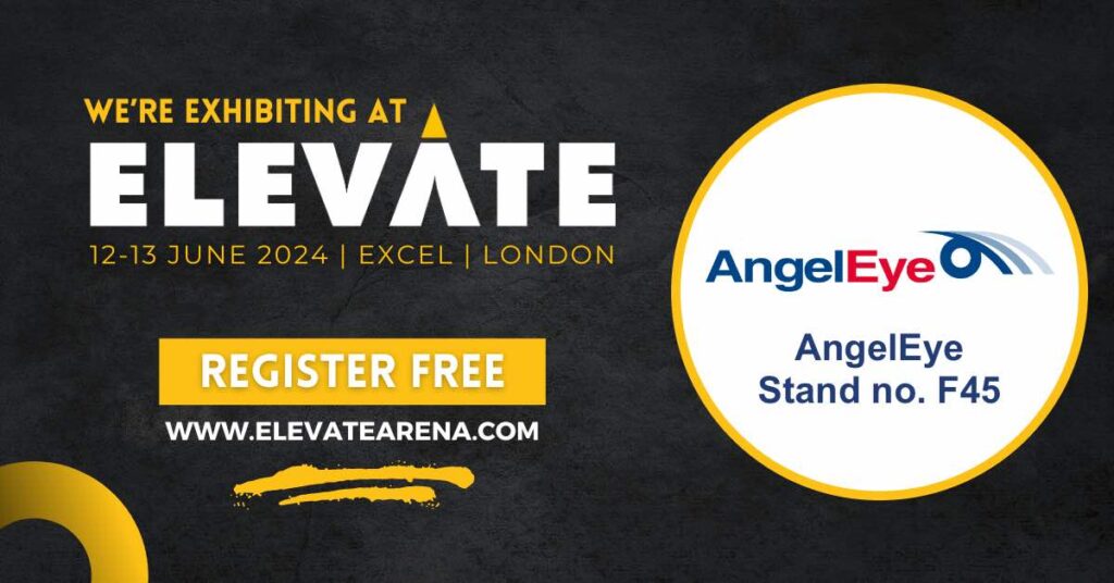 AngelEye parteciperà alla fiera ELEVATE 2024 il 12 e 13 giungo presso l’ExCel di Londra, Stand 45 04 04 2024 AngelEye ELEVATE ANGELEYE